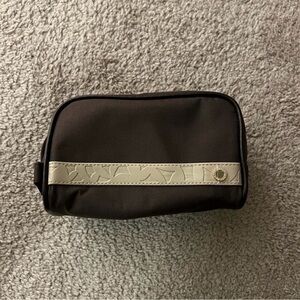 Men's Bvlgari Black Toiletry Bag with Cream Accent